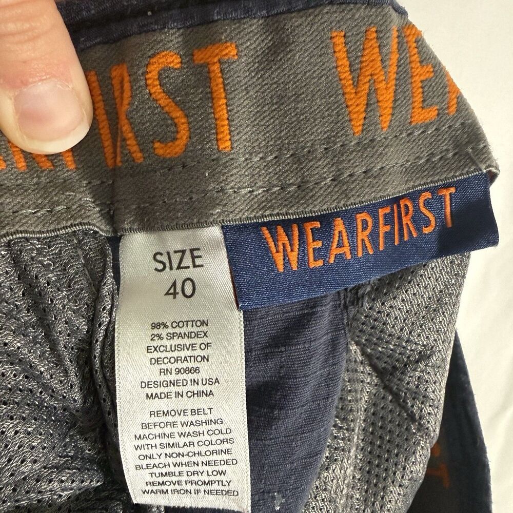 Wear First Cargo Shorts Men's 40 Black Flat Front Pockets Casual - Picture 5 of 7